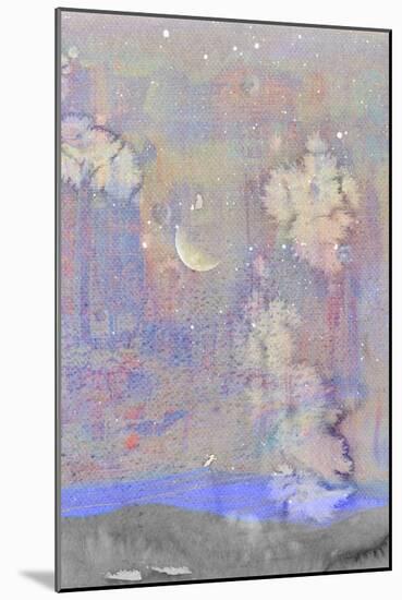 Silvery Moon I-Alicia Ludwig-Mounted Art Print