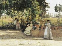 Walking in Garden, 1864-Silvestro Lega-Giclee Print