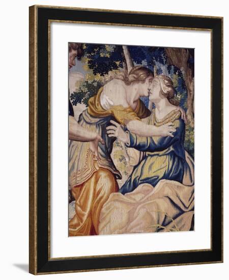 Silvia Treating Phillis after Bee Sting under Envious Eyes of Amyntas-null-Framed Giclee Print