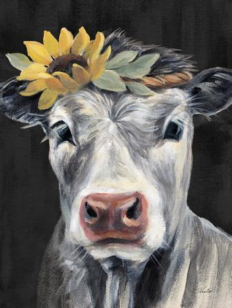 Crazy pop art cow painting