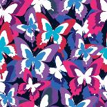 Beautiful Seamless Pattern with Colorful Butterflies-silvionka-Art Print