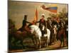 Sim?n Bol?r Presenting Flag of Liberation after Battle of Carabobo, 24 June 1821-Arturo Michelena-Mounted Giclee Print