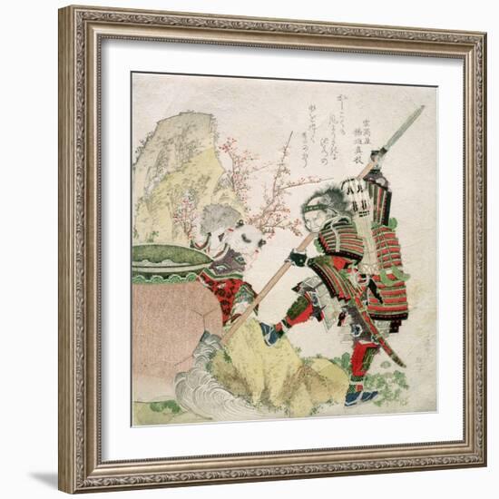 Sima Wengong (Shiba Onko) and Shinozuka, Lord of Iga (Shinozuka-Iga-No-Teami), 1821-Katsushika Hokusai-Framed Giclee Print