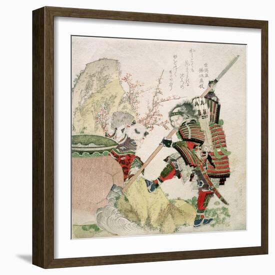 Sima Wengong (Shiba Onko) and Shinozuka, Lord of Iga (Shinozuka-Iga-No-Teami), 1821-Katsushika Hokusai-Framed Giclee Print