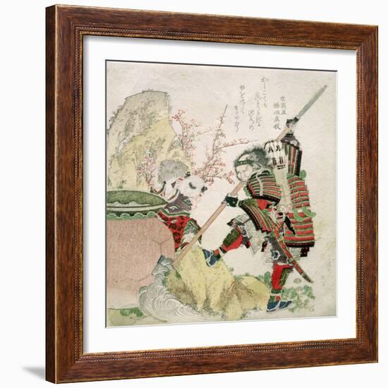 Sima Wengong (Shiba Onko) and Shinozuka, Lord of Iga (Shinozuka-Iga-No-Teami), 1821-Katsushika Hokusai-Framed Giclee Print