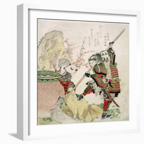 Sima Wengong (Shiba Onko) and Shinozuka, Lord of Iga (Shinozuka-Iga-No-Teami), 1821-Katsushika Hokusai-Framed Giclee Print