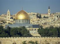 Dome of the Rock and Temple Mount from Mount of Olives, Jerusalem, Israel, Middle East-Simanor Eitan-Framed Photographic Print