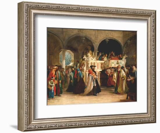 Simchat Torah, Livorno, 1850-Solomon Alexander Hart-Framed Premium Giclee Print