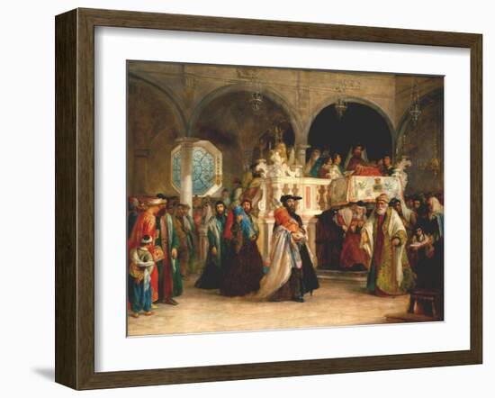 Simchat Torah, Livorno, 1850-Solomon Alexander Hart-Framed Giclee Print