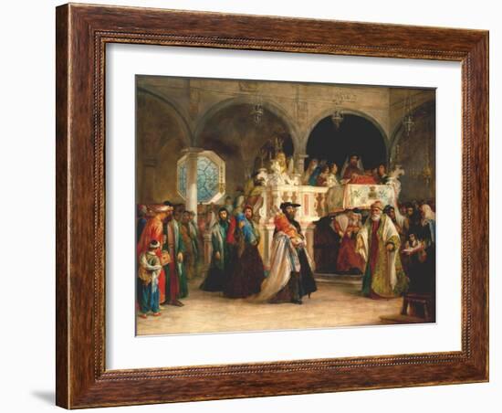 Simchat Torah, Livorno, 1850-Solomon Alexander Hart-Framed Giclee Print