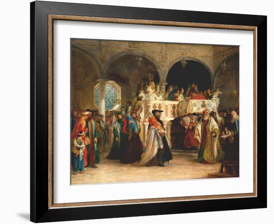 Simchat Torah, Livorno, 1850-Solomon Alexander Hart-Framed Giclee Print