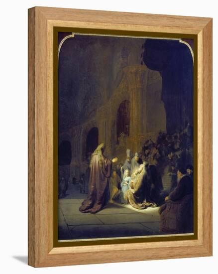 Simeon in the Temple, 1631-Rembrandt van Rijn-Framed Premier Image Canvas