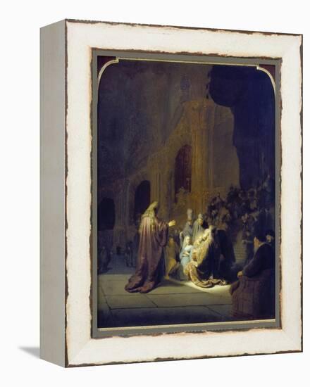 Simeon in the Temple, 1631-Rembrandt van Rijn-Framed Premier Image Canvas