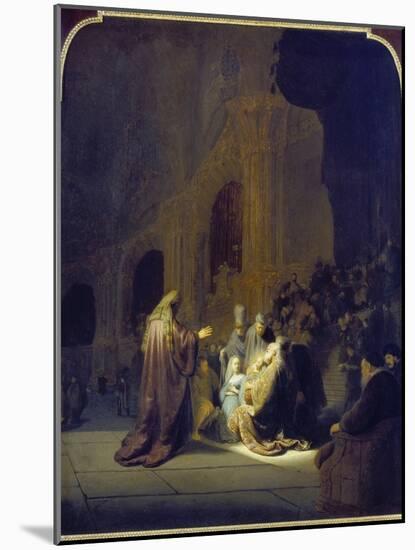 Simeon in the Temple, 1631-Rembrandt van Rijn-Mounted Giclee Print