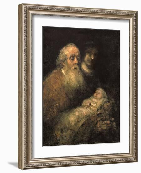 Simeon in the Temple, 1669-Rembrandt van Rijn-Framed Giclee Print