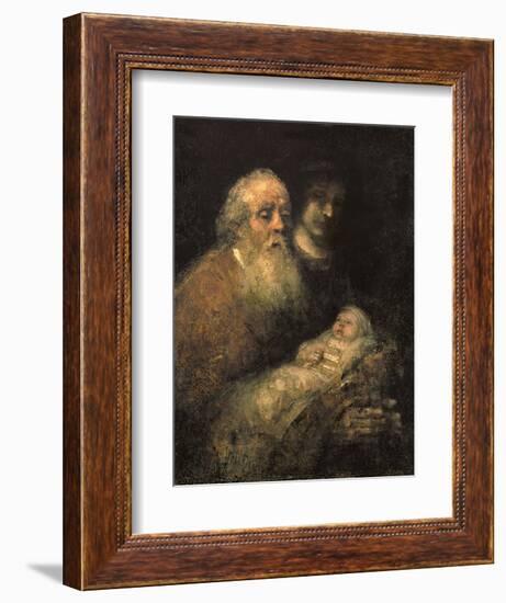 Simeon in the Temple, 1669-Rembrandt van Rijn-Framed Giclee Print