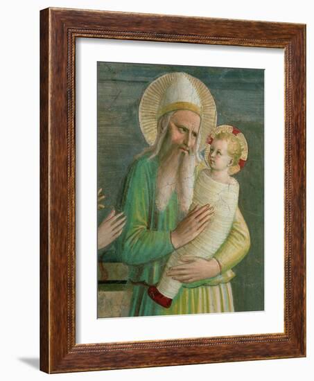 Simeon with the Christ Child, Detail from the Presentation in the Temple, 1442-Fra Angelico-Framed Giclee Print