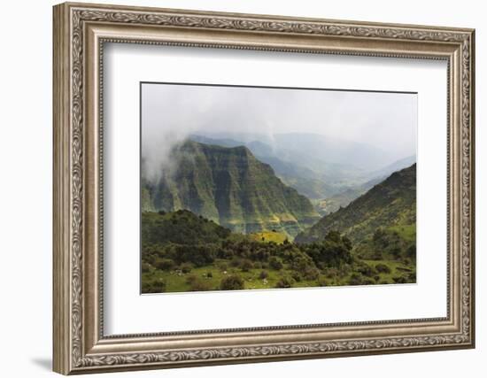 Simien Mountain in morning mist, Ethiopia-Keren Su-Framed Photographic Print