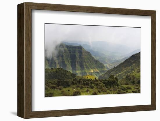 Simien Mountain in morning mist, Ethiopia-Keren Su-Framed Photographic Print