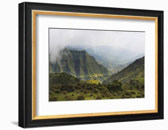 Simien Mountain in morning mist, Ethiopia-Keren Su-Framed Photographic Print