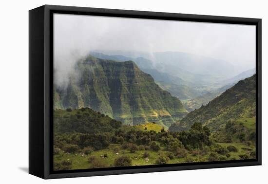 Simien Mountain in morning mist, Ethiopia-Keren Su-Framed Premier Image Canvas