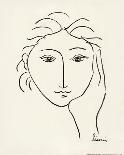 Woman's Face Sketch II-Simin Meykadeh-Art Print