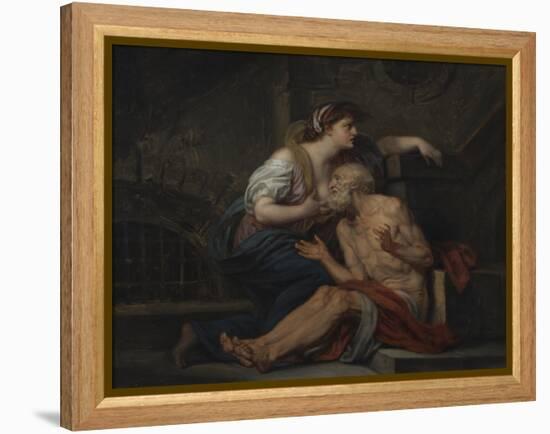 Simon and Pero, Roman Charity, c.1767-Jean Baptiste Greuze-Framed Premier Image Canvas