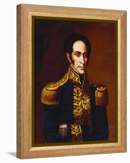 Simon Bolivar, 1825-Antonio Salas-Framed Premier Image Canvas