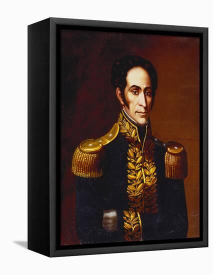 Simon Bolivar, 1825-Antonio Salas-Framed Premier Image Canvas