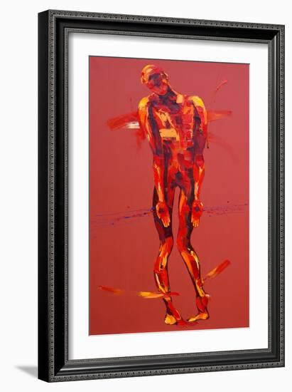 Simon Carries the Cross of Jesus - Station 5-Penny Warden-Framed Giclee Print