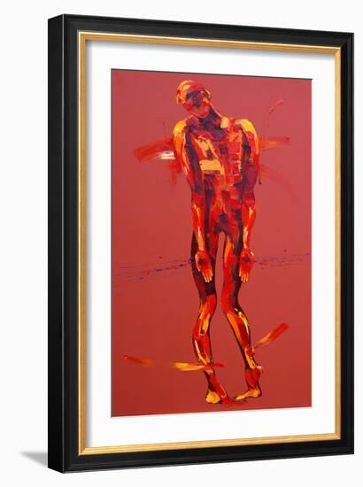 Simon Carries the Cross of Jesus - Station 5-Penny Warden-Framed Giclee Print