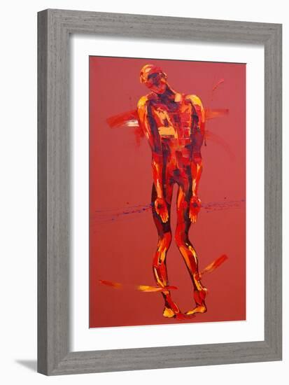Simon Carries the Cross of Jesus - Station 5-Penny Warden-Framed Giclee Print