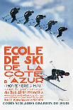 Ecole de Ski-Simon Garnier-Mounted Art Print