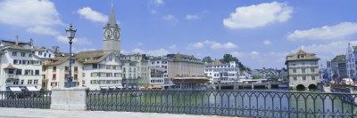 Waterfront Pavement Cafes, Lucerne, Switzerland-Simon Harris-Photographic Print