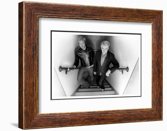 Simon le Bon and Nick Rhodes of Duran Duran Backstage at the Jay Leno Show, La. October 2004-null-Framed Photographic Print