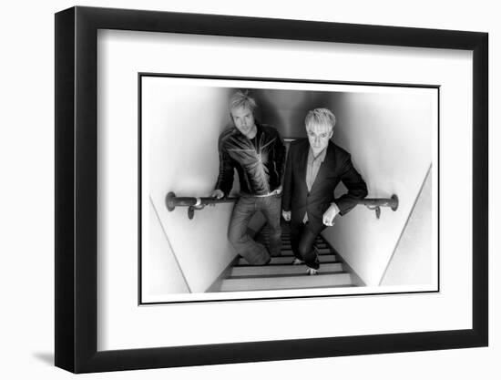 Simon le Bon and Nick Rhodes of Duran Duran Backstage at the Jay Leno Show, La. October 2004-null-Framed Photographic Print