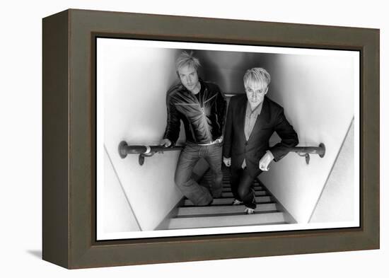 Simon le Bon and Nick Rhodes of Duran Duran Backstage at the Jay Leno Show, La. October 2004-null-Framed Premier Image Canvas