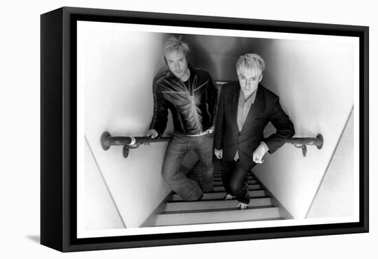 Simon le Bon and Nick Rhodes of Duran Duran Backstage at the Jay Leno Show, La. October 2004-null-Framed Premier Image Canvas