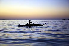 Fisherman in a Papyrus Boat, Lake Tana, Ethiopia, Africa-Simon Montgomery-Photographic Print