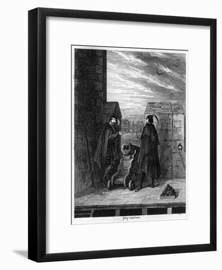 Simon Renard and Winwike the Warden on the Roof of the White Tower, 1553-George Cruikshank-Framed Giclee Print