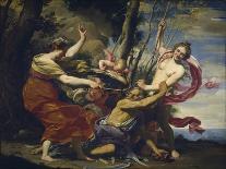 Father Time Overcome by Love, Hope and Beauty, 1627-Simon Vouet-Giclee Print