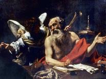 Saint Jerome & The Angel-Simon Vouet-Giclee Print