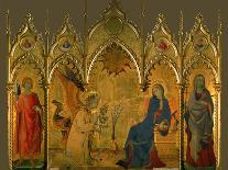 The Annunciation, Saints Asano and Margaret, Prophets Jeremiah, Ezechiel, Isaiah, and Daniel-Simone Martini-Giclee Print