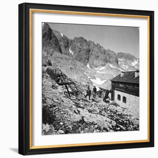 Simony Hut, Salzkammergut, Austria, C1900s-Wurthle & Sons-Framed Photographic Print