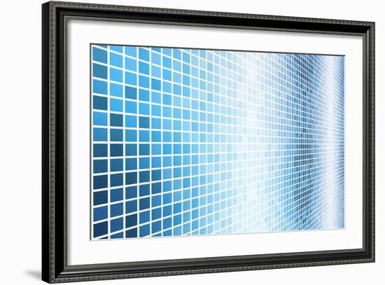 Simple And Clean Background Abstract In Grid-kentoh-Framed Art Print