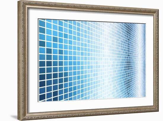 Simple And Clean Background Abstract In Grid-kentoh-Framed Art Print