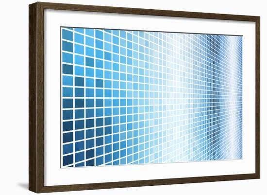 Simple And Clean Background Abstract In Grid-kentoh-Framed Art Print