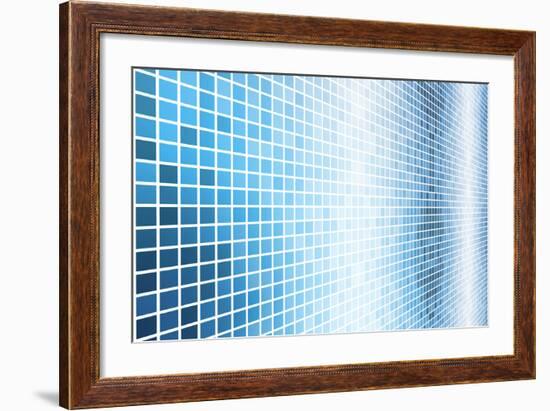 Simple And Clean Background Abstract In Grid-kentoh-Framed Art Print