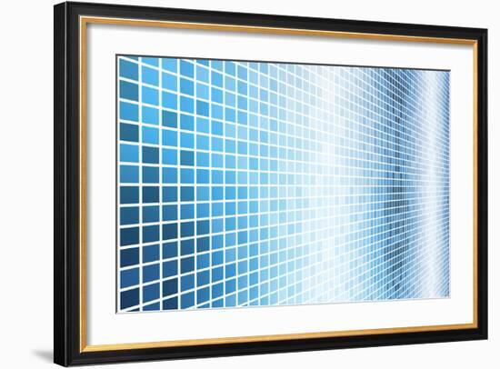 Simple And Clean Background Abstract In Grid-kentoh-Framed Art Print