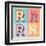 Simple And Clear Flat Lamp Alphabet - Letter R-dgbomb-Framed Art Print